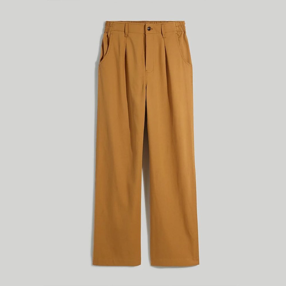 NWT - Madewell - The Neale Straight-Leg Pant in Drapeweave - Size 10 - Toffee